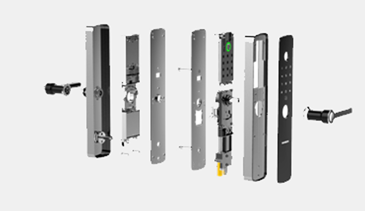 皇家金盾智能指纹锁科普：指纹锁由哪些部件组成